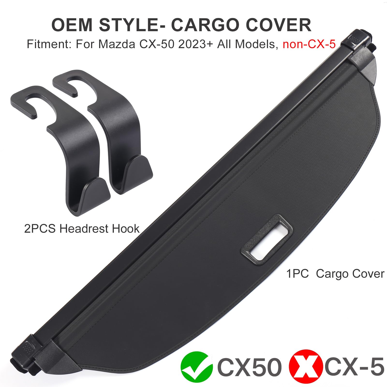 Birbenben privacy screen for Mazda CX-50, hides belongings from view