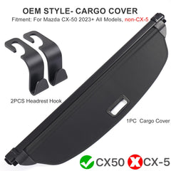 Birbenben privacy screen for Mazda CX-50, hides belongings from view