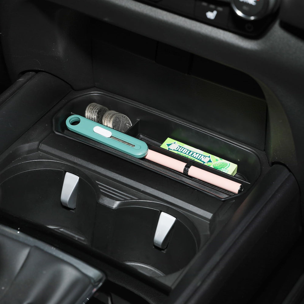 Birbenben CX50 center console organizer adds extra storage space.