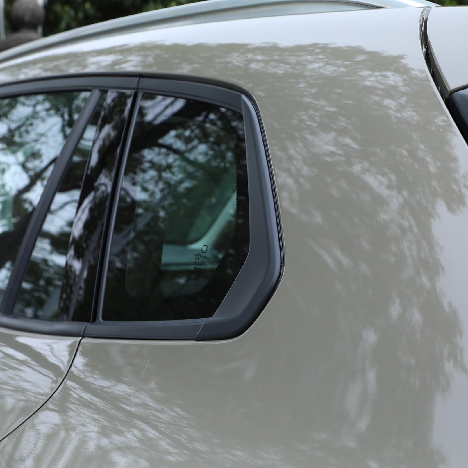 Birbenben CX-50 matte black rear window trim cover with adhesive for easy install.