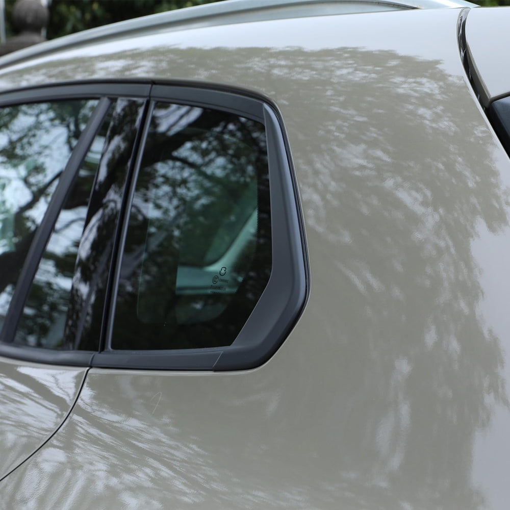 Birbenben CX-50 matte black rear window trim cover with adhesive for easy install.