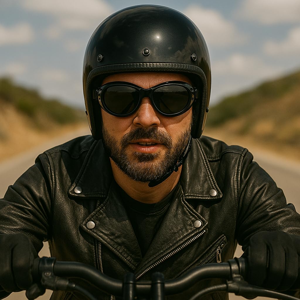 Birdz Eagle Red Baron goggles suited for motorcycle biking with secure fit.