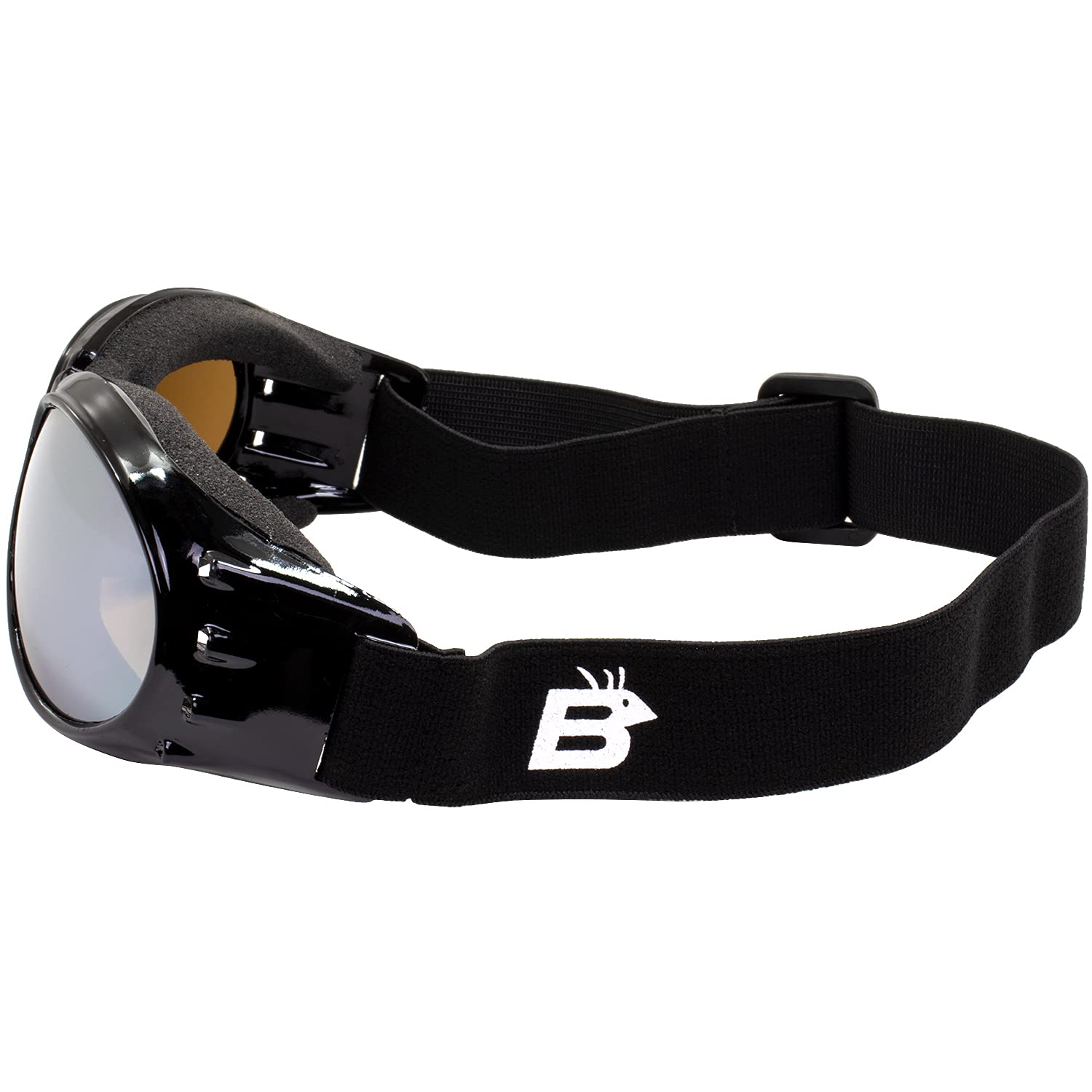 Birdz Eagle Red Baron goggles protecting against wind and dust during rides