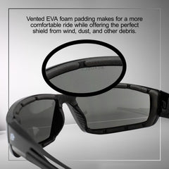 Birdz Swoop wraparound frame offers full eye protection