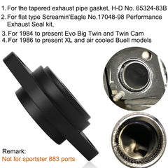 Bisrollnaa compatible with Evo Big Twin XL Buell models for efficient exhaust sealing.