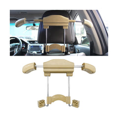 Bittwee retractable headrest hanger securely holds suits in car