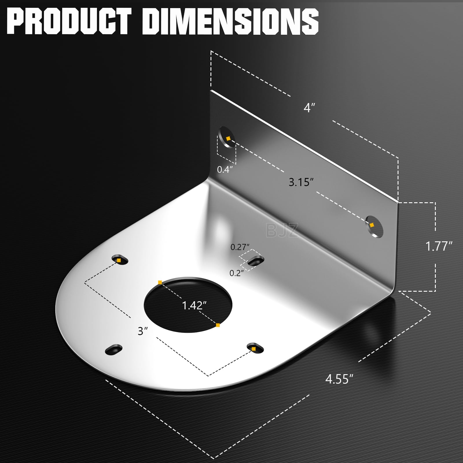 BJZ Watermelon bracket rear mount for tidy, secure positioning.