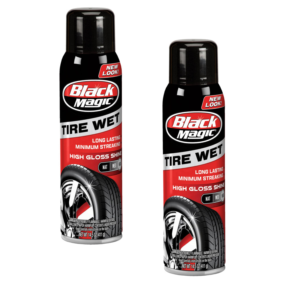 Black Magic Tire Wet Spray bottle delivering quick wet-black shine.