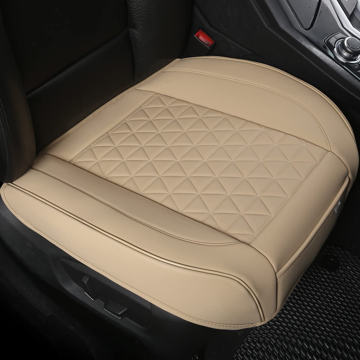 Black Panther luxury polyvinyl front bottom seat cover protects seats from wear and spills.