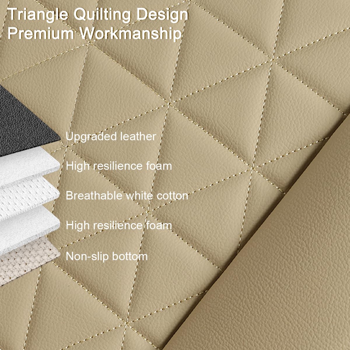 Black Panther triangle quilted detail adds stylish texture and extra cushioning.