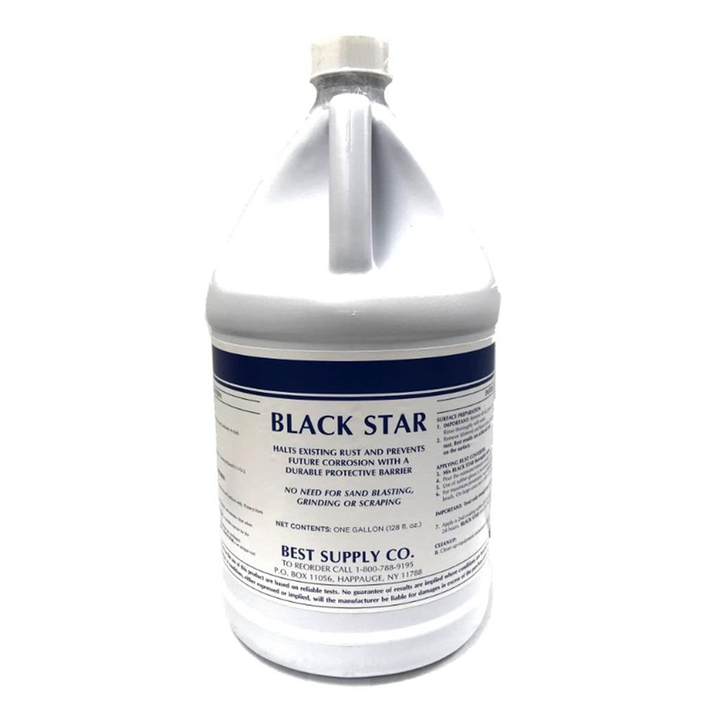 BLACK STAR MRO Chem Rust Converter brush-application demonstrates easy coverage on metal.