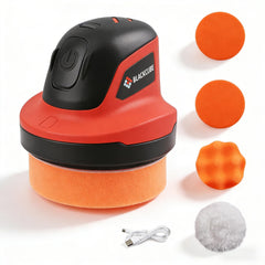 BLACKCUBE cordless car polisher front view with 230 rpm precision