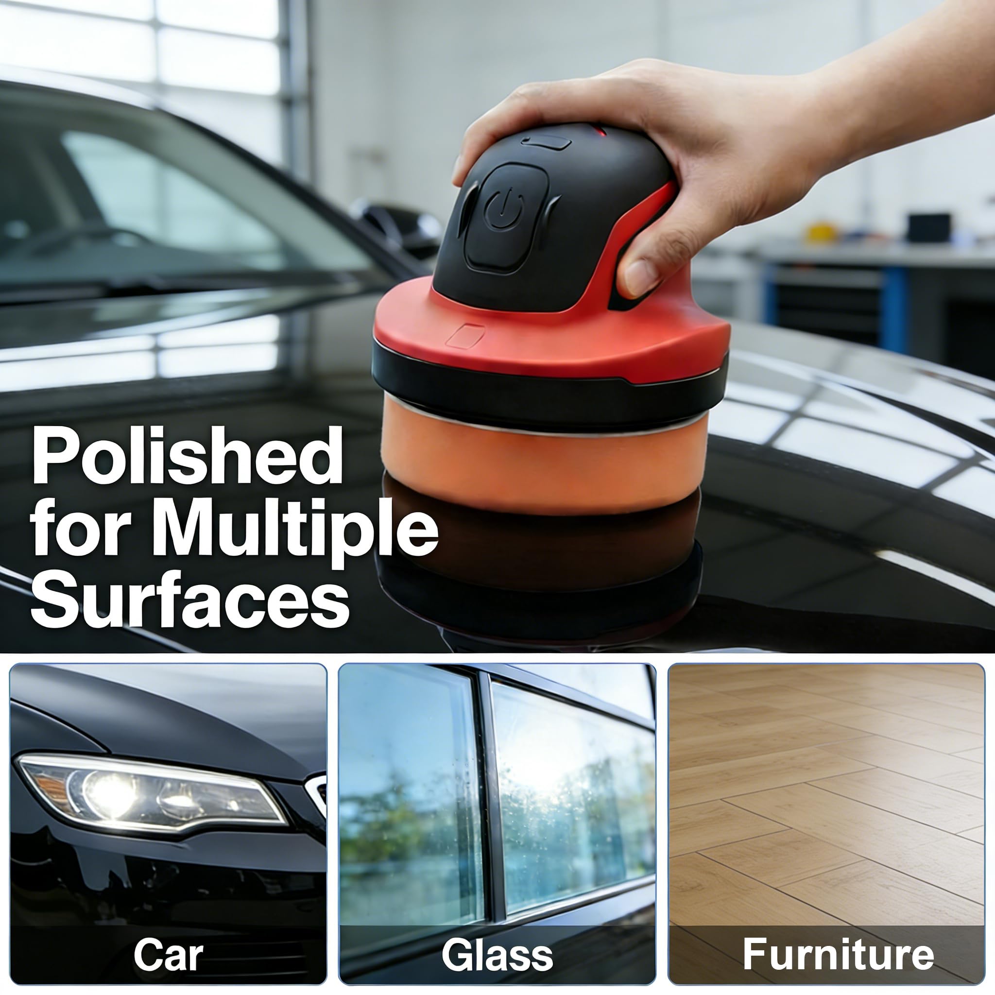 BLACKCUBE multi-surface polisher suitable for car, boat, and home