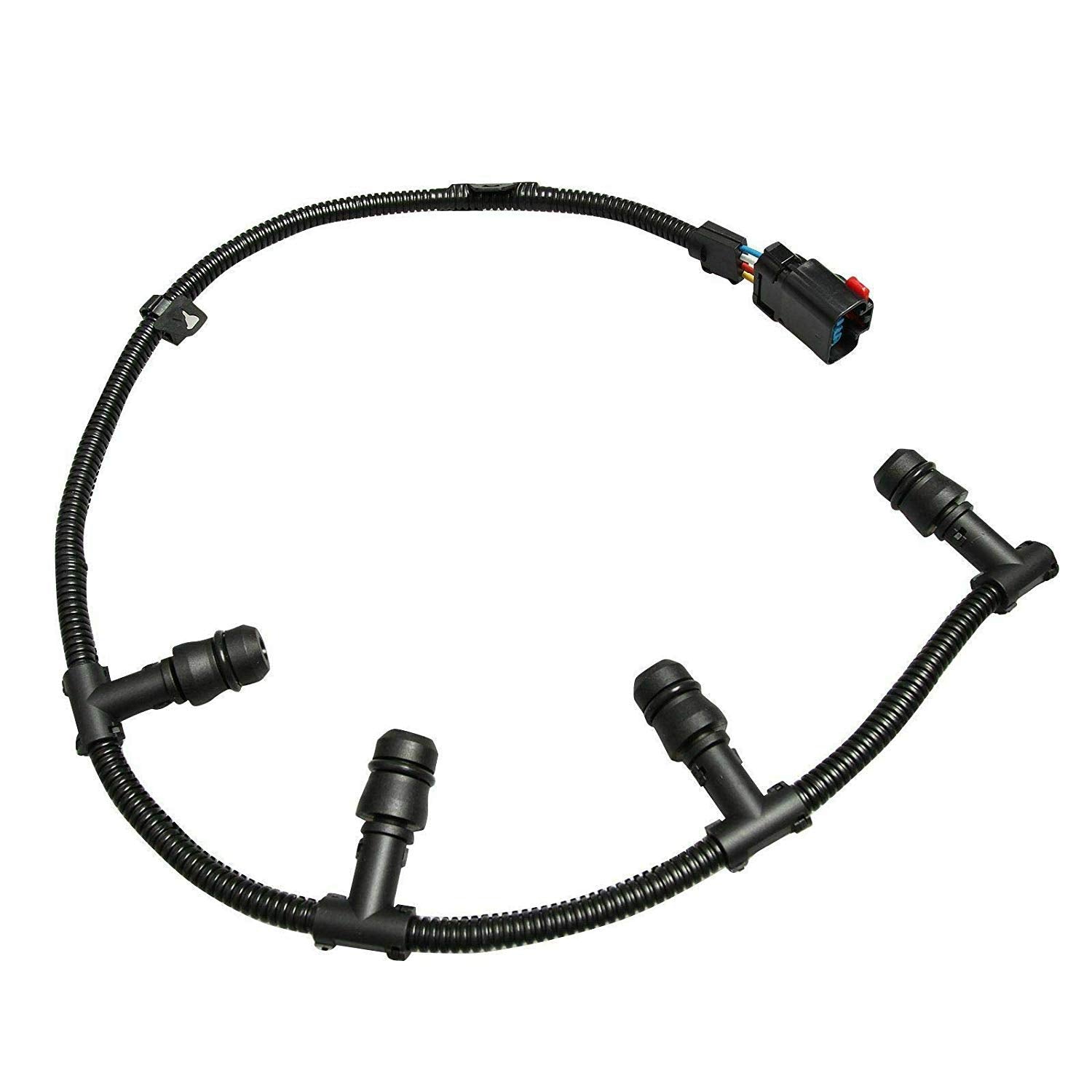 BLACKHORSE-RACING glow plug harness right view showing full kit for 04–10 Ford 6.0L