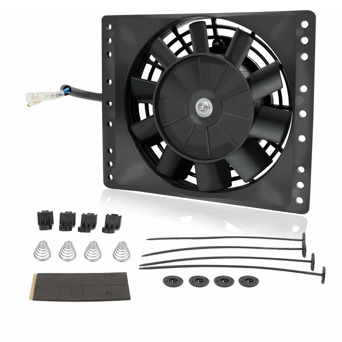 BLACKHORSE-RACING 6 inch radiator fan in kit for tight engine bays.