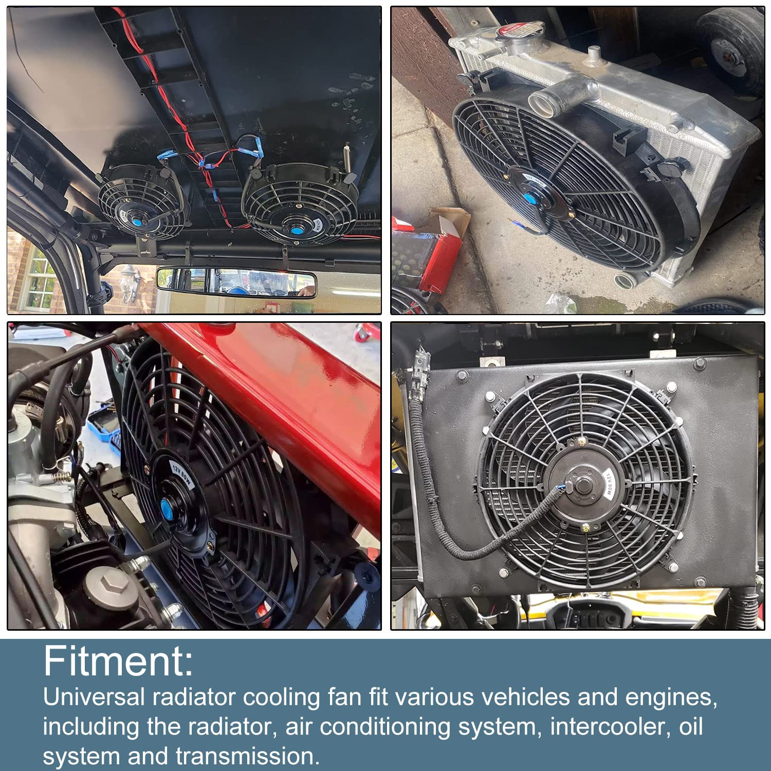 BLACKHORSE-RACING 900 CFM capacity visualizes high cooling potential.