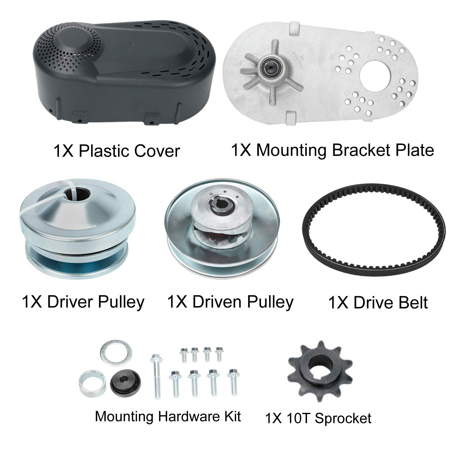 BLACKHORSE-RACING cvt clutch 10t sprocket for #40/41 chain enhances drive ratio and efficiency