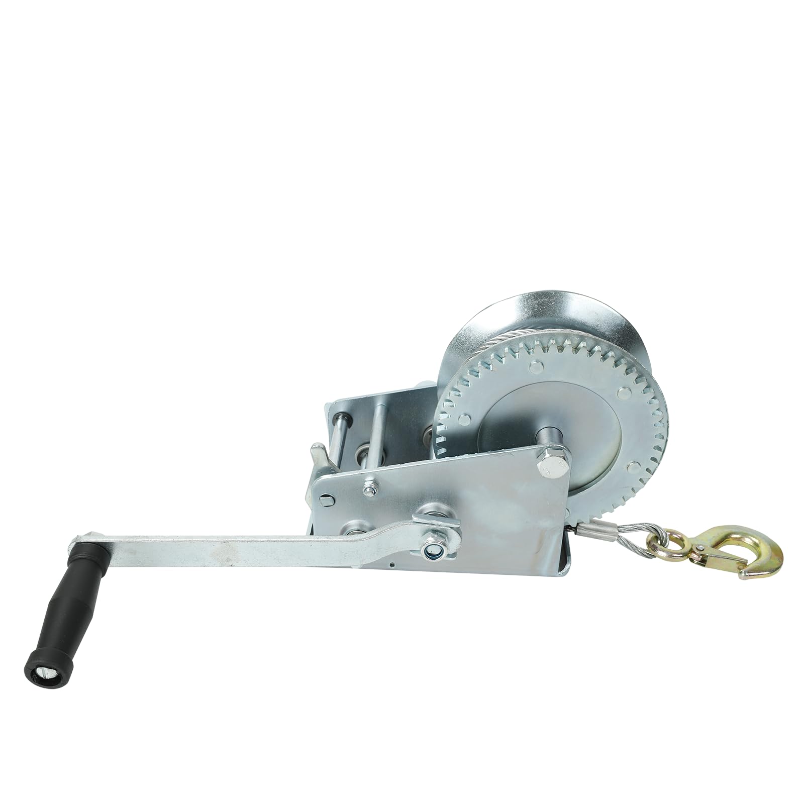 Blackhorse-Racing marine-ready winch; zinc plating boosts durability in wet environments.