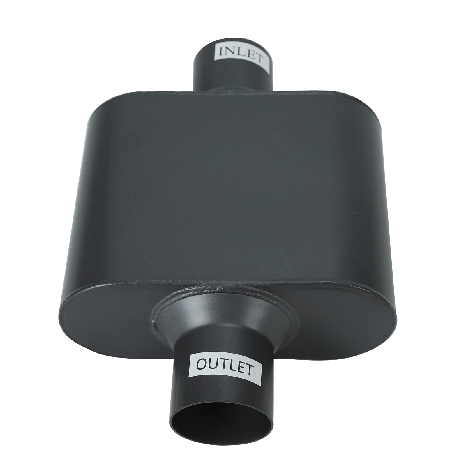 BLACKHORSE-RACING 7-inch muffler body length demonstrates proportion