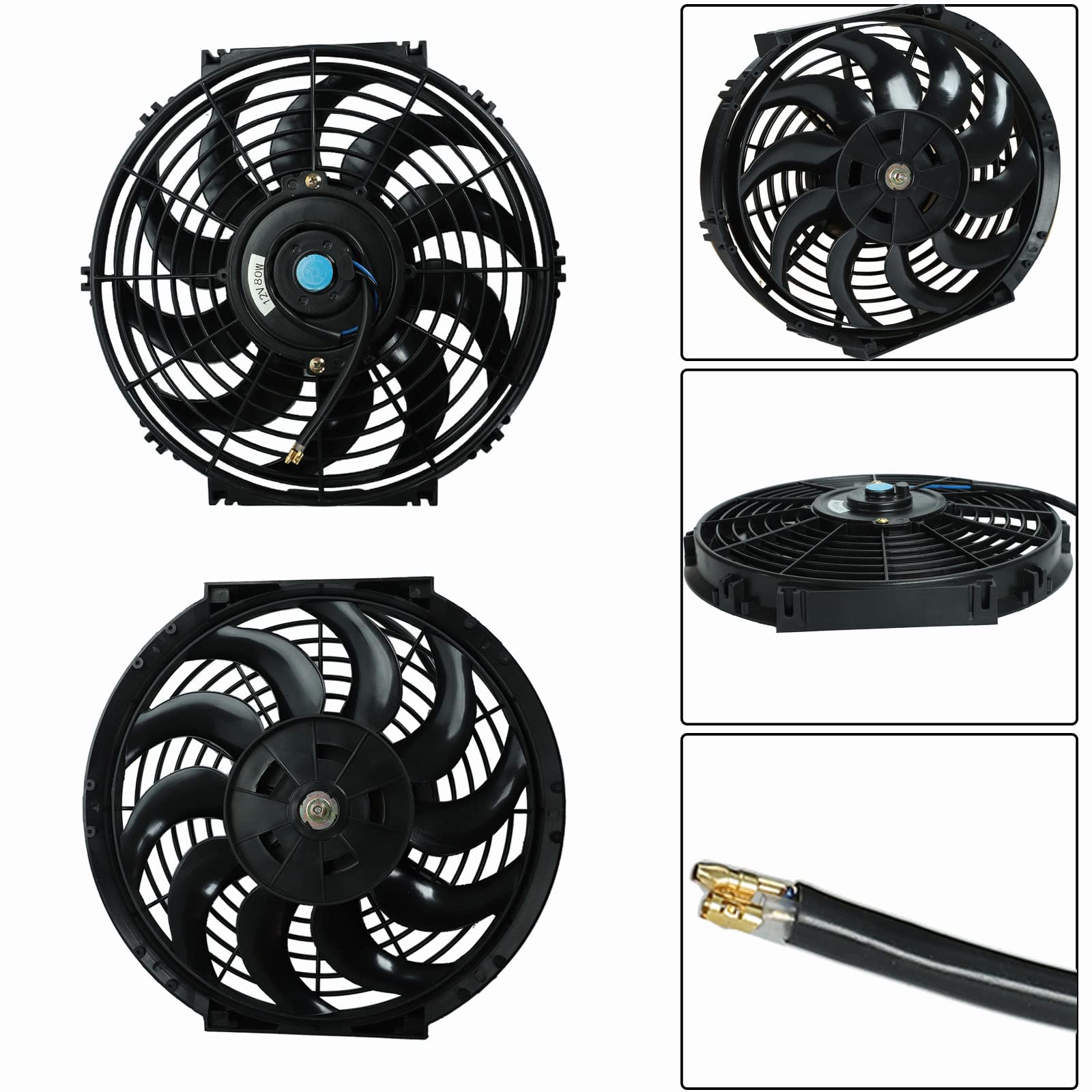 BLACKHORSE-RACING radiator fan mount brackets kit enables universal installation