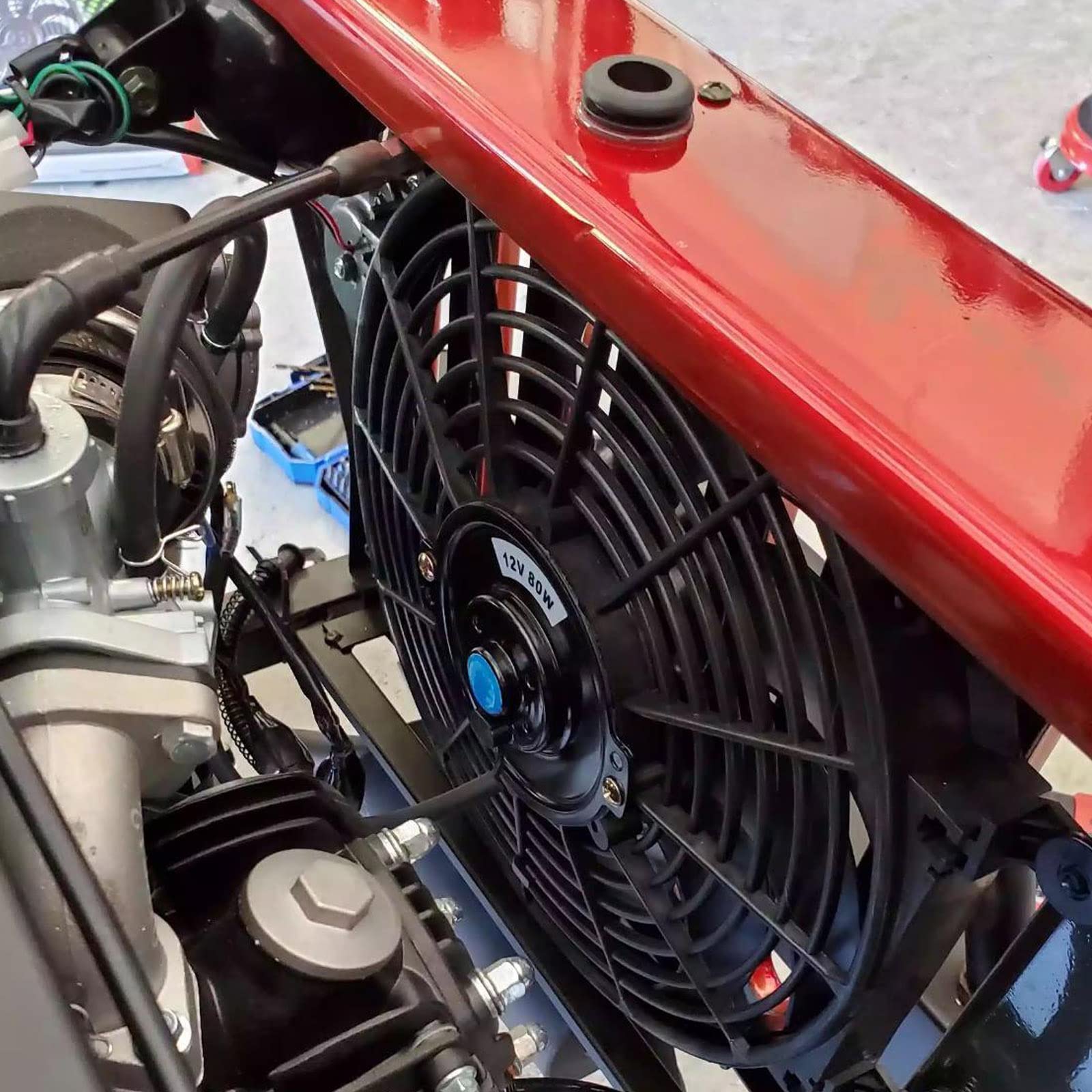 Reversible blade and wiring option on BlackHorse Racing fan kit