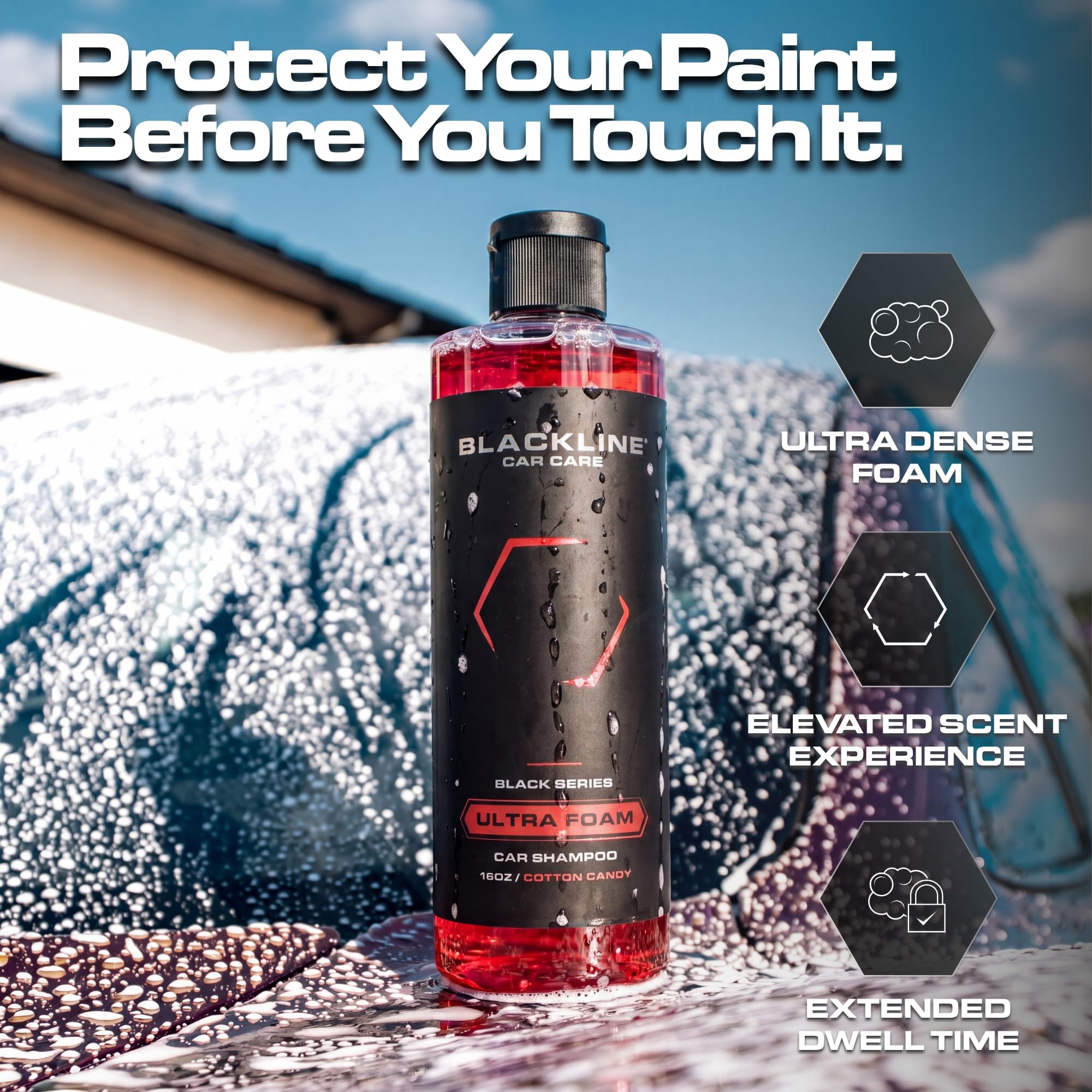 Blackline ceramic-friendly cleaning highlights safe interaction with coated finishes.