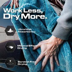 Blackline Aqua drying towel highlights no water spots for a flawless finish.