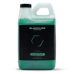 Blackline Extreme Foaming Shampoo bottle showing rich lather for deep cleaning