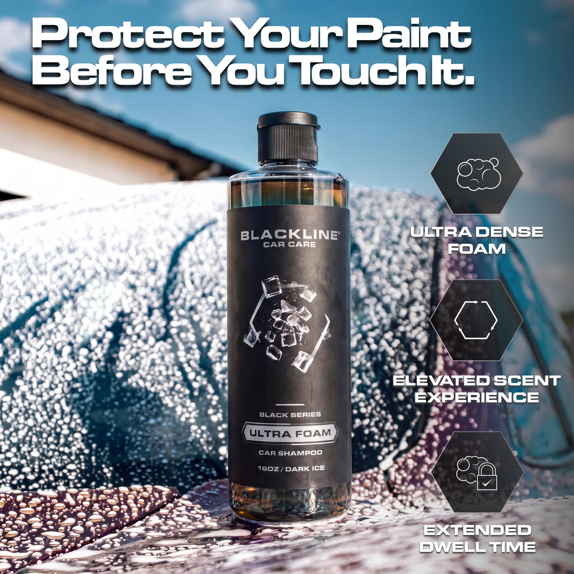 Blackline Extreme Foaming Car Shampoo dense foam burst for deep cleaning