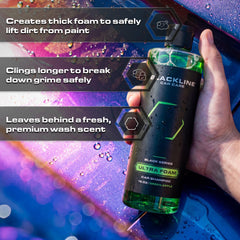 Blackline foam-cannon compatible shampoo enables quick, even coverage.