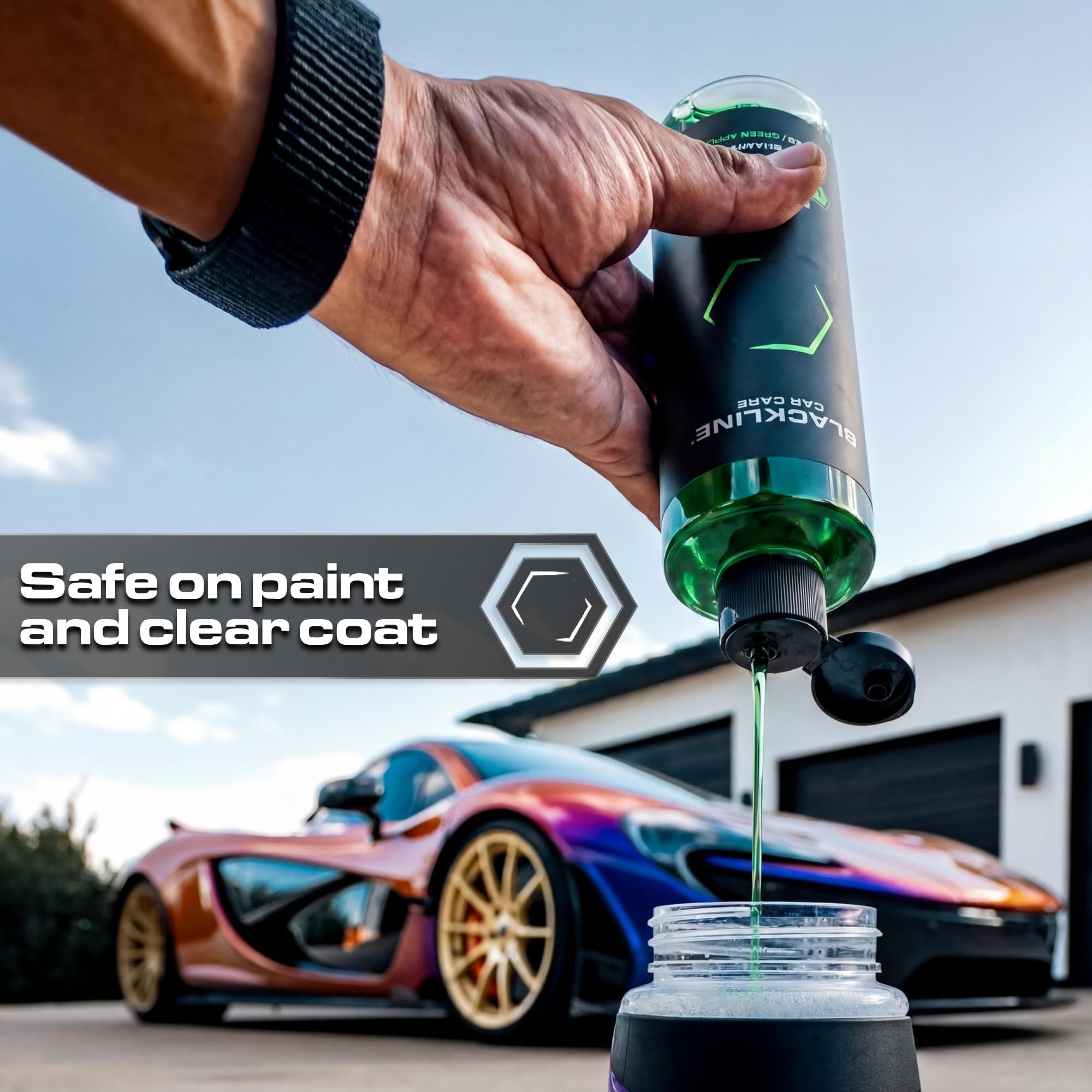 Highly concentrated formula enables multiple washes from one bottle.