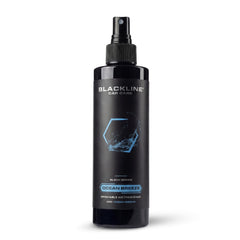 Blackline Ocean Breeze bottle pour demonstrates long lasting odor control in vehicles