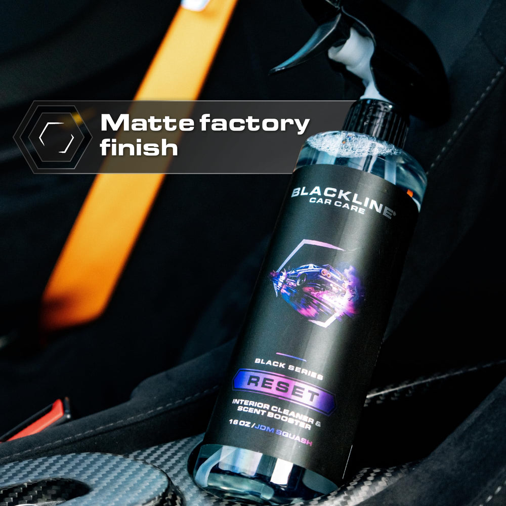 Blackline Reset dashboard and fabrics refreshed with gentle foam.