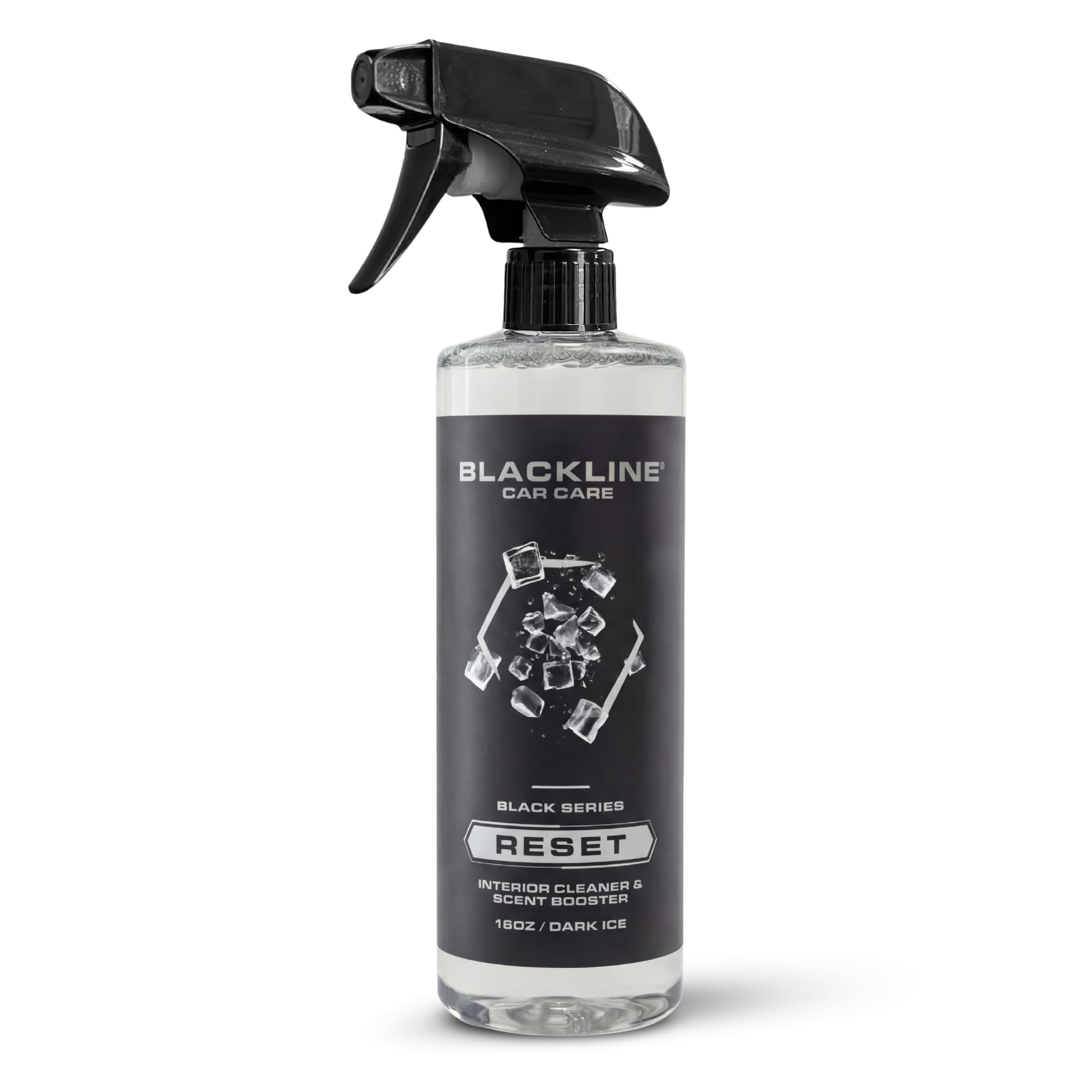 Blackline Reset leather dashboard cleaner for a refined, matte finish.