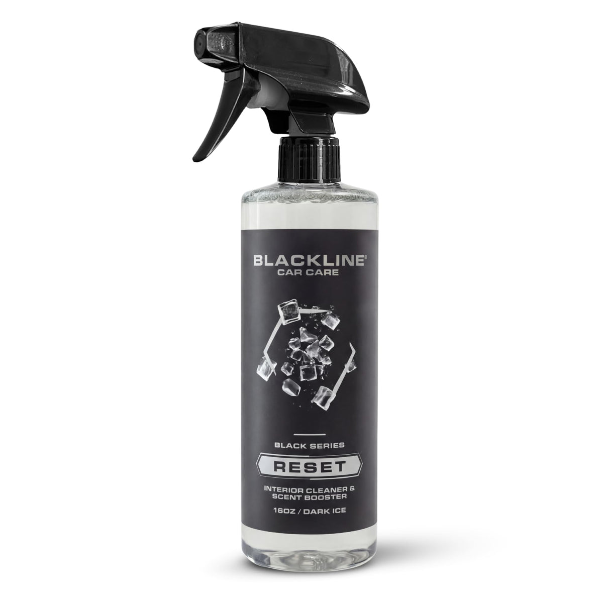 Blackline Reset leather dashboard cleaner for a refined, matte finish.