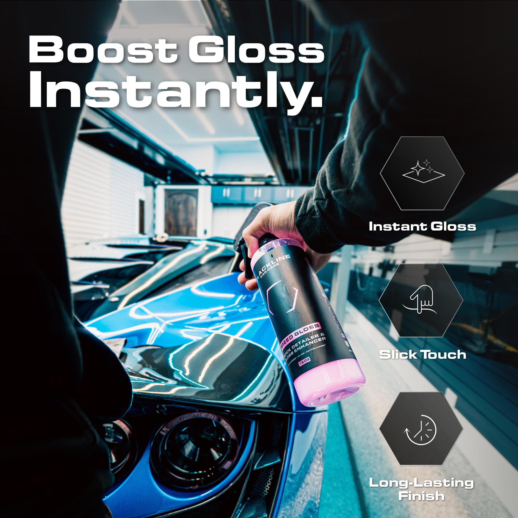 Blackline Speed Gloss application-foam used for an easy, even detail.