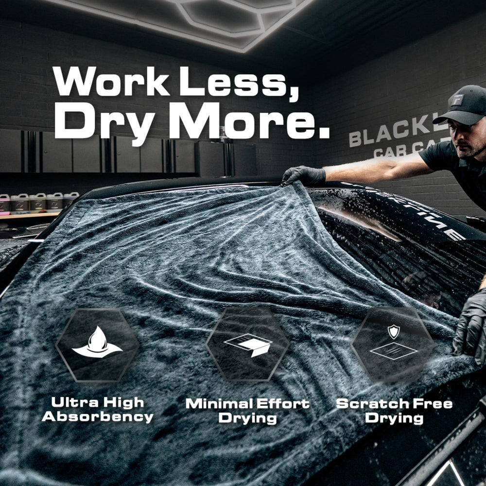 Blackline twisted-loop technology shows rapid water pickup on car surfaces