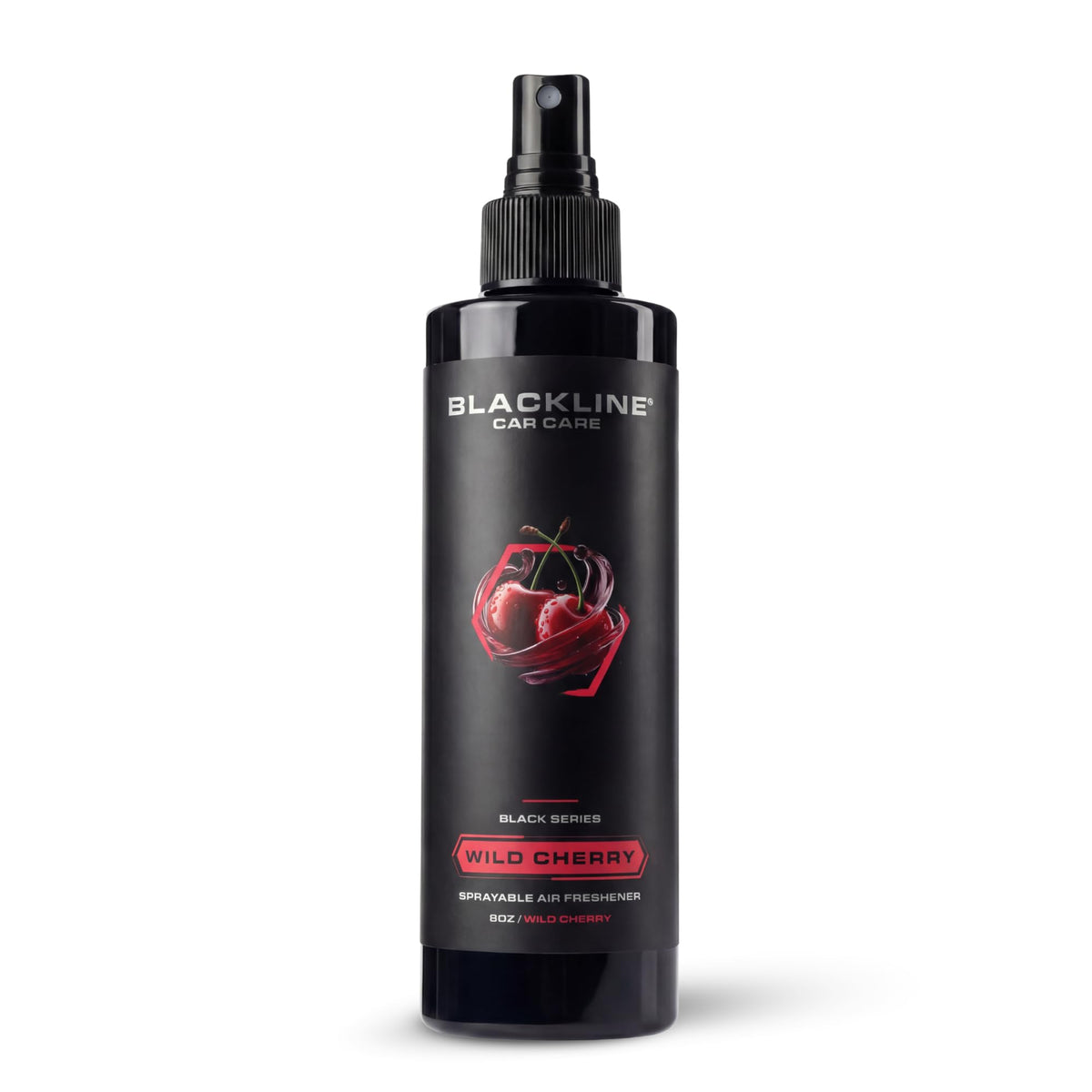 Blackline Wild Cherry bottle pour shows quick odor control for any space.