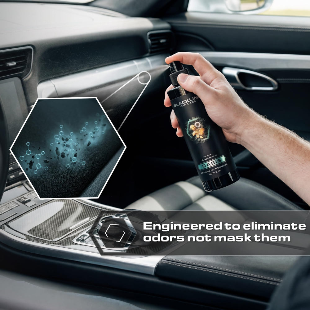 Blackline Wild Cherry car interior emits a revitalizing scent.