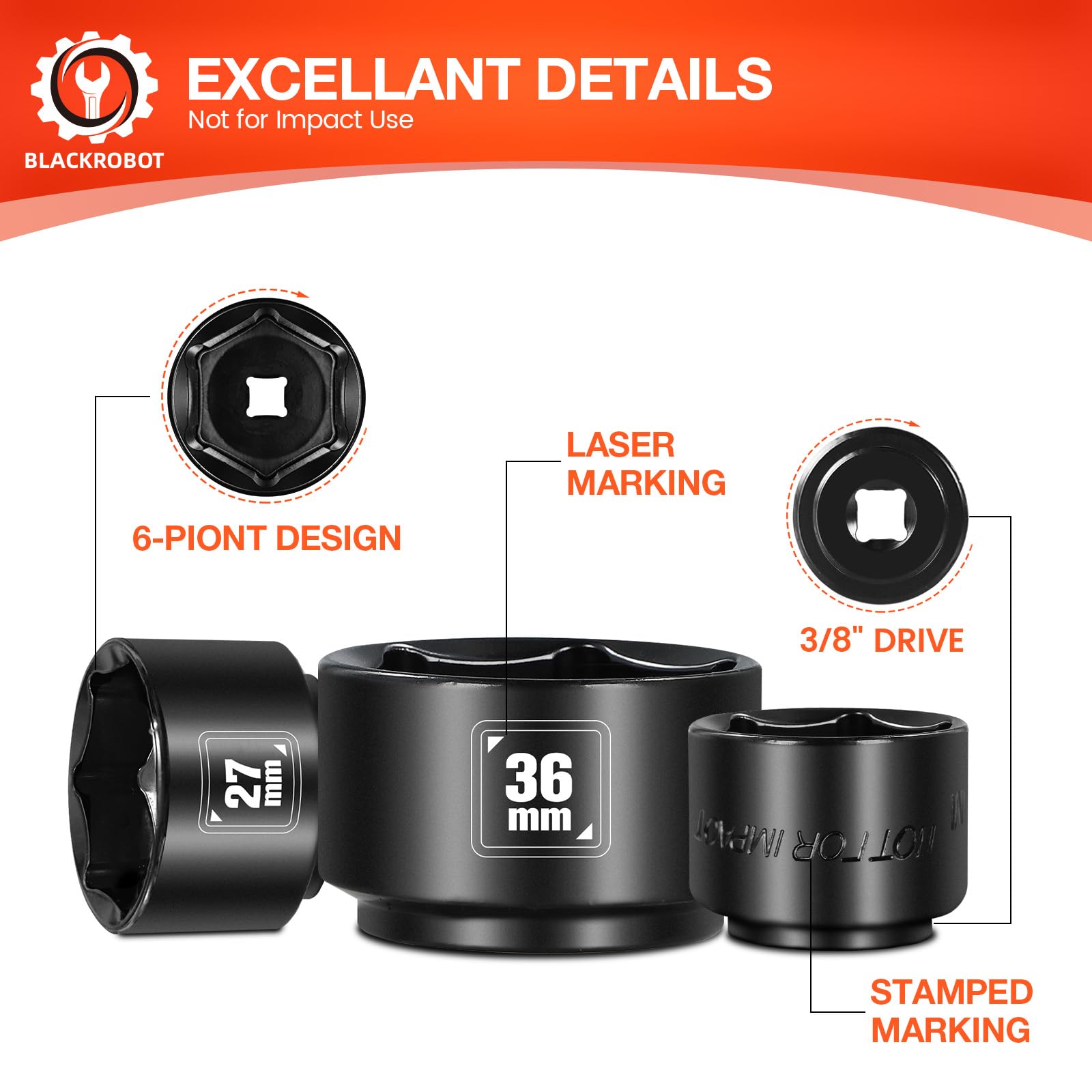 Blackrobot 36mm oil filter socket compact low-profile reach