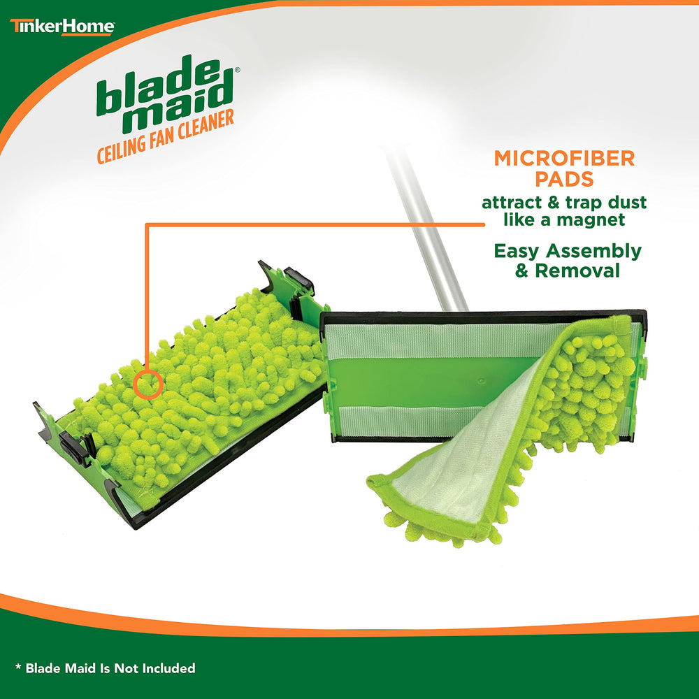 Blade Maid machine-washable pads let you reuse them after dry or damp cleanups.