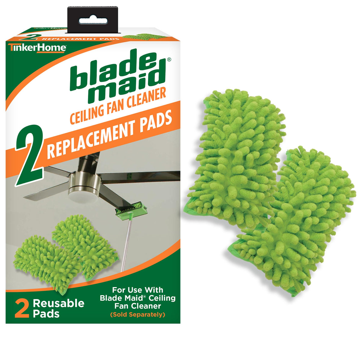 Blade Maid replacement pad for ceiling fans, ideal for reaching high blades safely.