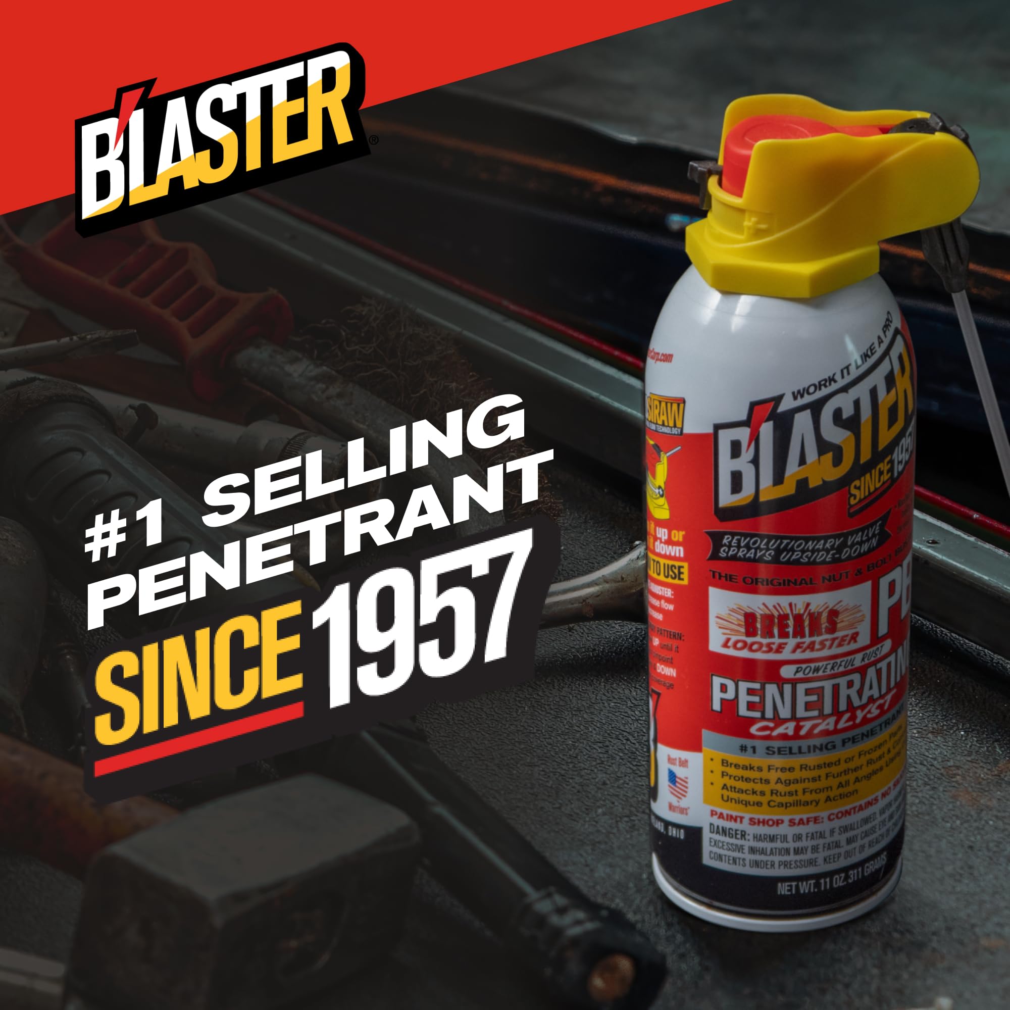 PB Blaster allows precise application in tight spaces for automotive work