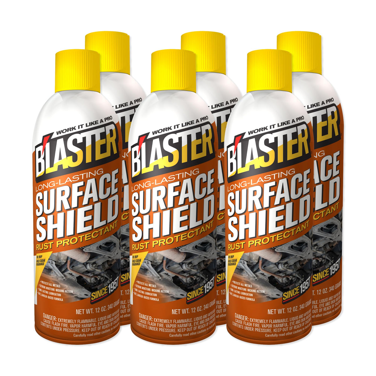 Blaster Surface Shield aerosol can for durable automotive undercoating protection.