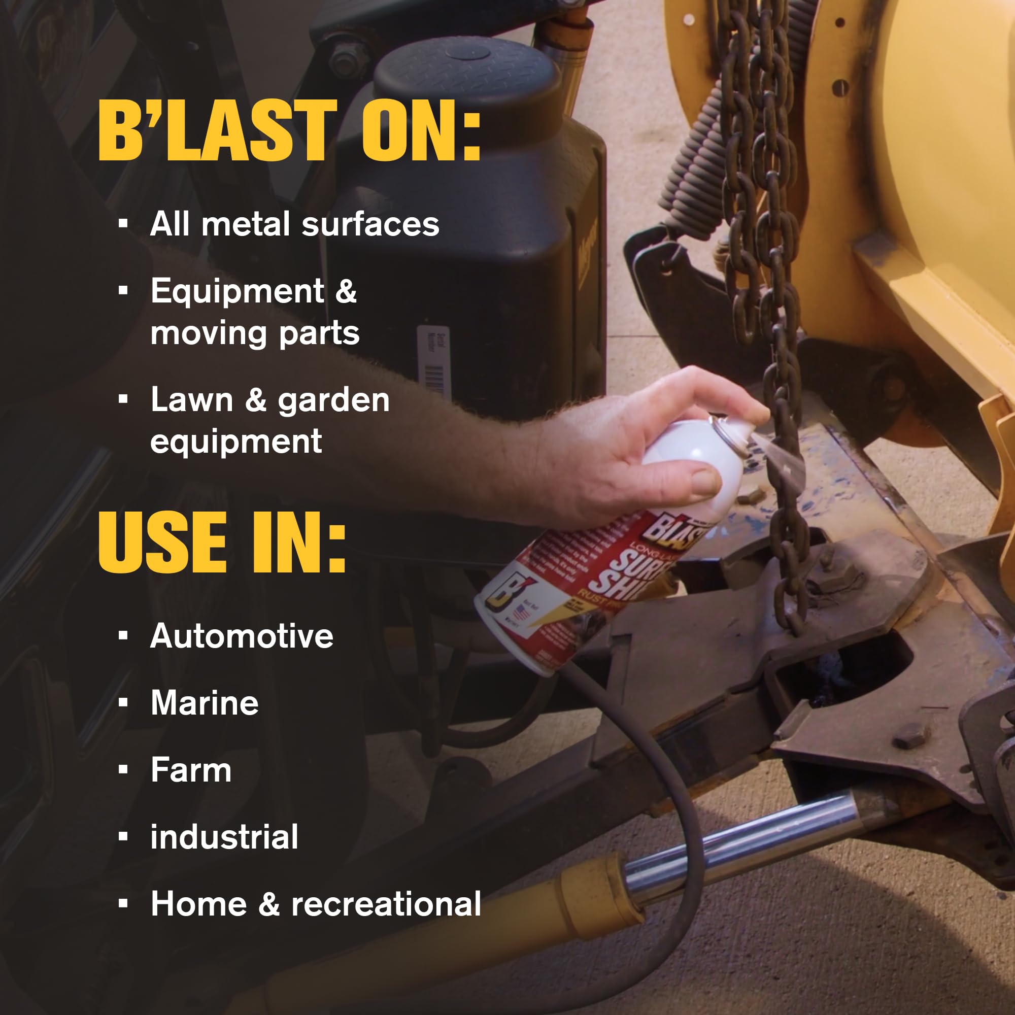 Blaster Surface Shield low odor formula minimizes garage odors during application.