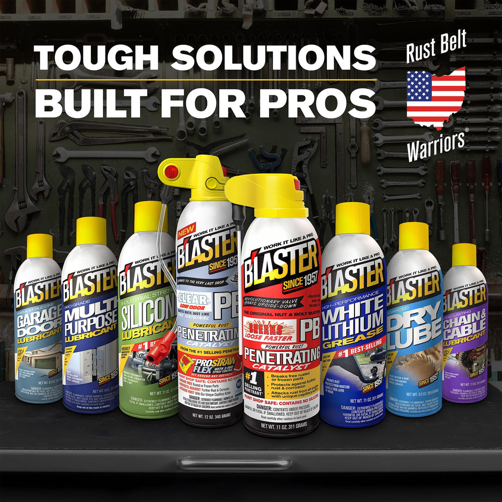 Blaster Surface Shield six-pack cans ready for automotive maintenance projects.