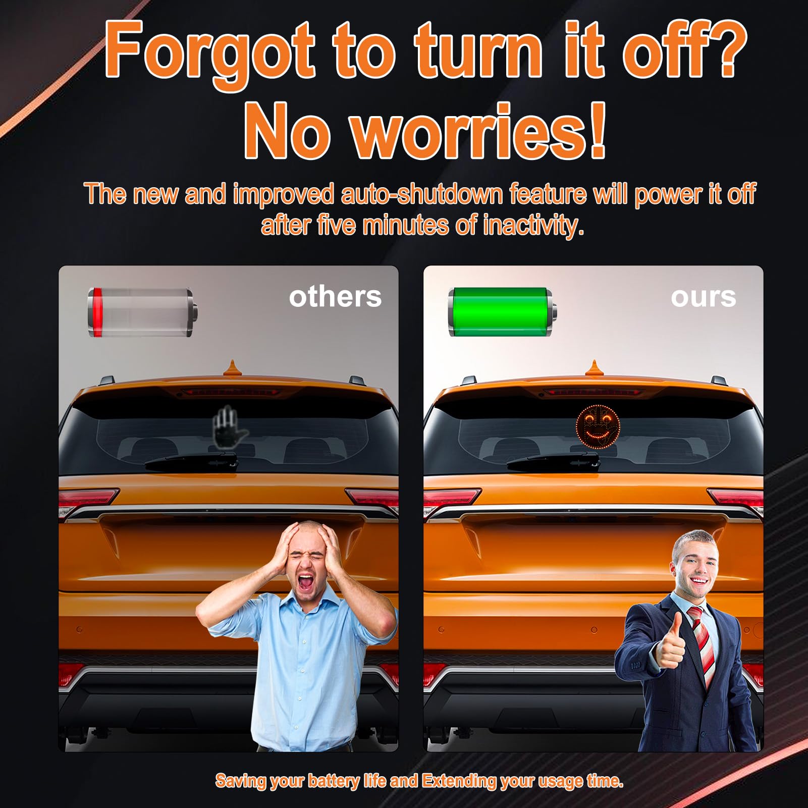 Blazart middle-finger gesture car light with remote expresses bold stance