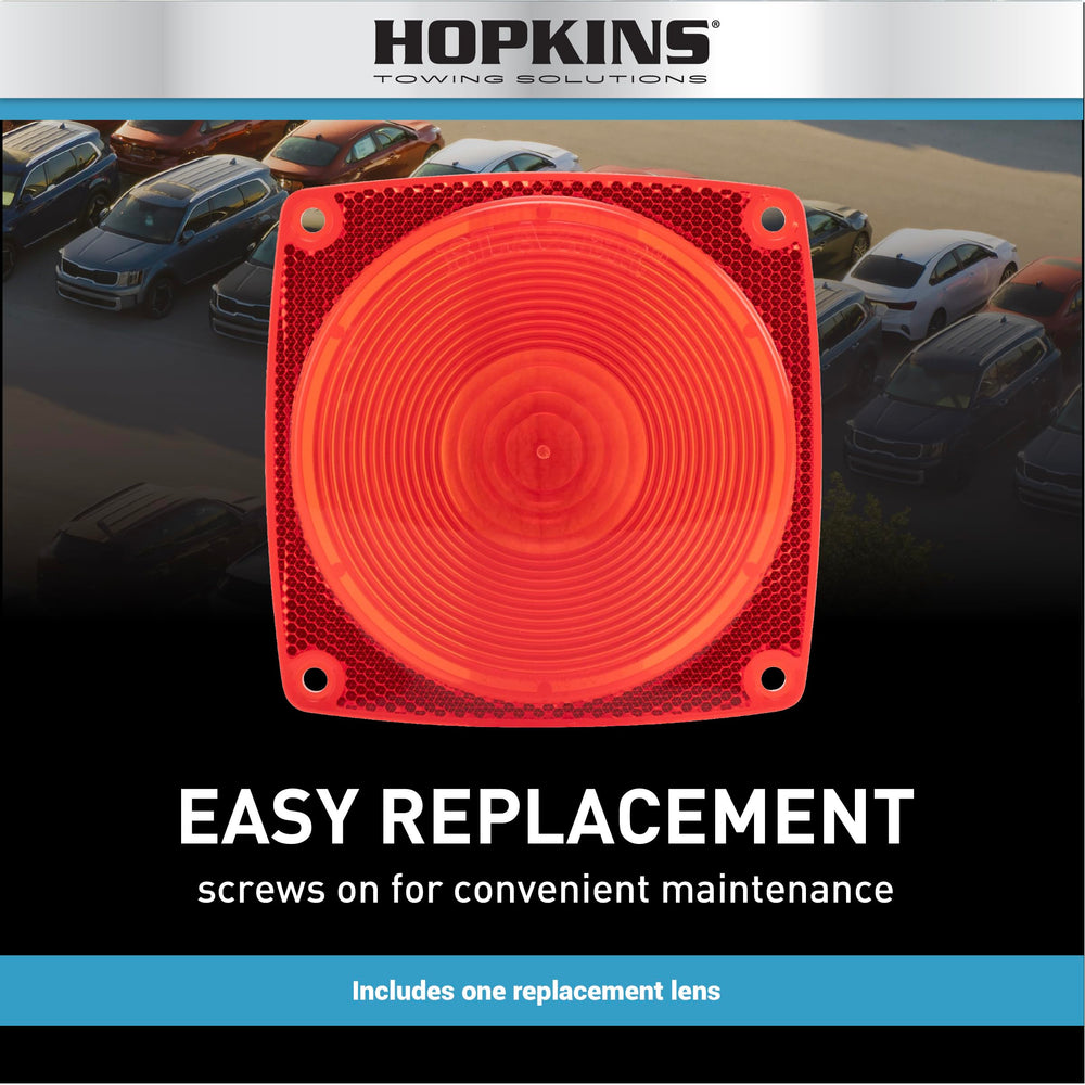 Durable acrylic lens for maximum reflectivity in rear signals.