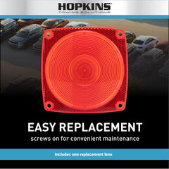 Durable acrylic lens for maximum reflectivity in rear signals.