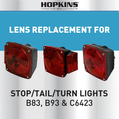 Replacement lens for B83/B93 and C6423 series rear lights.